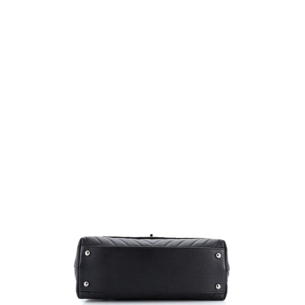 Chanel Coco Top Handle Bag Chevron Caviar Small Black - Picture 5 of 9